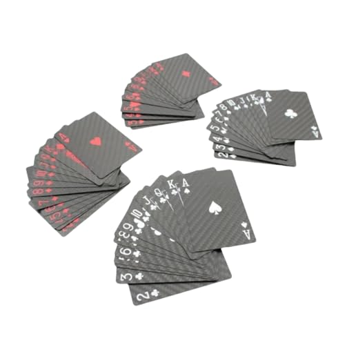 Pokerkarte, Kohlefaser-Poker, kreatives Poker, Kohlefaser in Luftfahrtqualität, geeignet zum Spielen von Texas Holdem, Bridge, Blackjack und anderen Pokerpartys (2) von Generisch