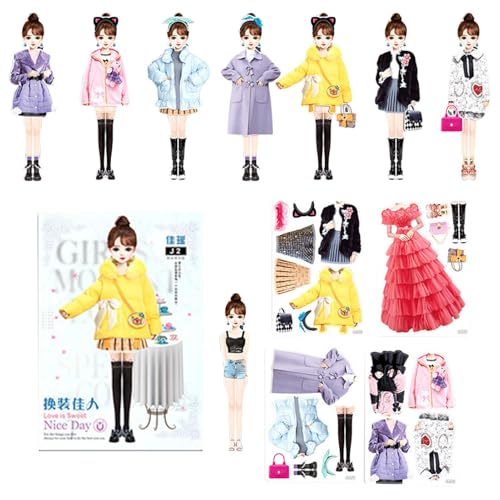 Pole Holder for Fishing, Princess Dress Up Stickers, Magnetic Dress Up Book, Princess Paper Doll, Kids Dress Up Set, Princess Dress Up Sticker Book Magnetic Dress Up Dolls for Kids Age Three and Up von Generisch