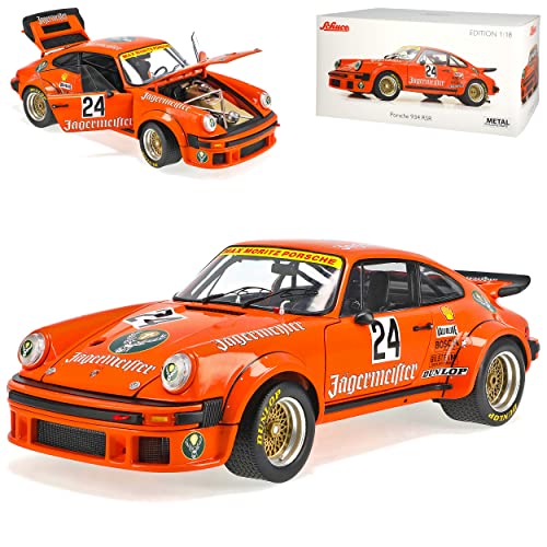 Porsche 911 934 G-Modell RSR Coupe Orange mit Jaegermeister 1973-1989 1/18 Schuco Modell Auto von Generisch