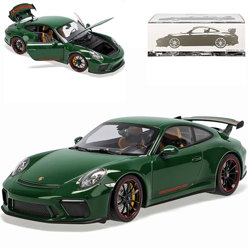 Generisch Porsche 911 991 GT3 Coupe Dunkel Grün 2011-2019 1/18 Minichamps Modell Auto mit individiuellem Wunschkennzeichen von Generisch