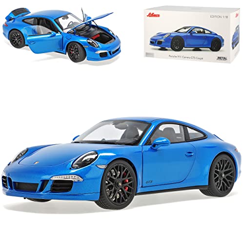 Porsche 911 991 GTS Coupe Blau Metallic 2011-2018 1/18 Schuco Modell Auto Modell Auto von Generisch