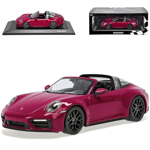 Porsche 911 992 Targa 4 GTS Cabrio Rubystar Rot Neue Generation Ab 2019 1/18 Minichamps Modell Auto von Generisch