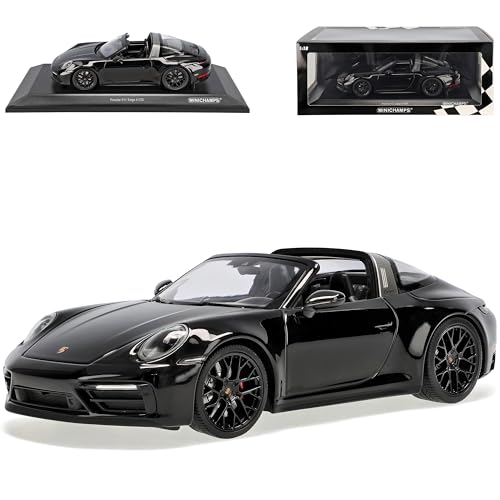 Porsche 911 992 Targa 4 GTS Cabrio Schwarz Neue Generation Ab 2019 1/18 Minichamps Modell Auto von Generisch