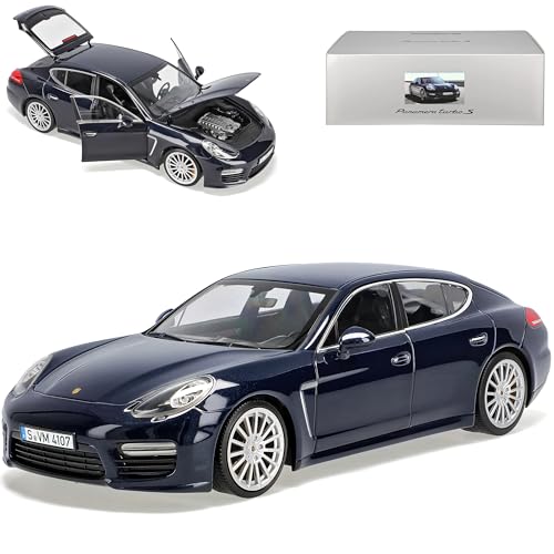 Generisch Porsche Panmera Turbo S Dunkel Blau Metallic Ab Facelift 2013 1/18 Minichamps Modell Auto von Generisch