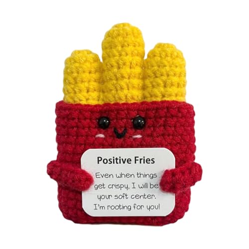 Positive Pommes Frites - Pocket Hug Fries Potato Good Luck Gifts, Positive Cute Potato with Positive Affirmation Cards, Emotional Support Gift, Cute Stuff Cute Things von Generisch