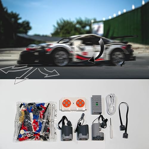 Power Function Motoren-Set, kompatibel mit Le*go Technic 42096 Porscha 911 RSR Supercar modifizierte Power Group Fernbedienung Motor Bausteine Montage Spielzeug Zubehör (keine Modelle) von Generisch