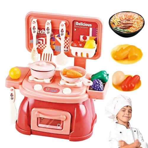 Pretend Food Kitchen Toys, Küchenspielset - Spielzeugküchenset für Kinder | Tragbares interaktives Spielzeug-Küchenzubehör für und Mädchen zum Geburtstag von Generisch