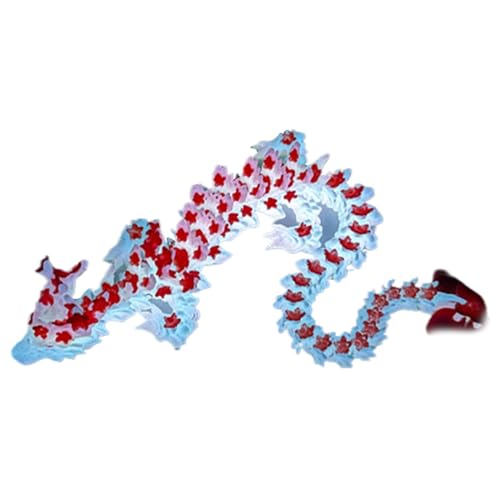 Printed Articulated Dragon, Dragon Home Decor, Glowing Dragon Toy, Flexible Dragon Sculpture, Three-Dimensional Glowing in the Dark Flexible Dimensional Printed Articulated Dragon Toy for Home Decor von Generisch