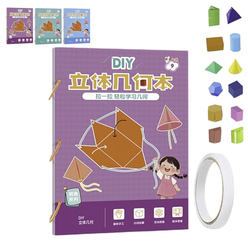 Pull String 3D Geometry Lernbuch, Zugschnur Modellbuch, Geometrie Für Anfänger Mit 9/12/15 Körpern, Pädagogisches Spielzeug Zum Räumlichen Denken Für Kinder Im Alter Von 5-8, 8-12 Jahren(9Modelle) Pull String 3D Geometry Lernbuch, Zugschnur Modellbuch, Geometrie Für Anfänger Mit 9/12/15 Körpern, Pädagogisches Spielzeug Zum Räumlichen Denken Für Kinder Im Alter Von 5-8, 8-12 Jahren(9Modelle) von Generisch
