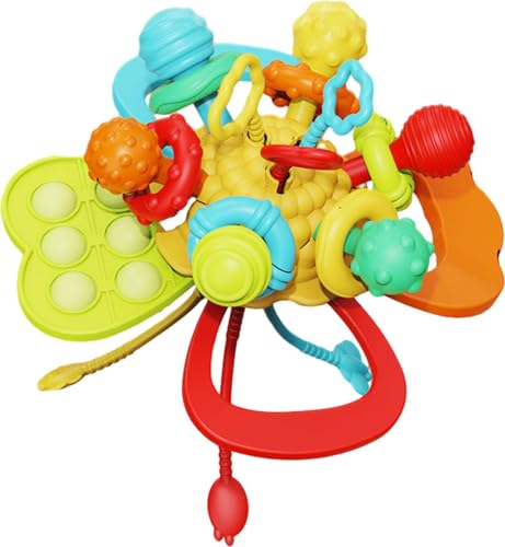 Pull-String-Spielzeug für Babys, Pull-String-Sensorspielzeug - Beißring, Reise-Feinmotorik-Spielzeug, Ziehschnur,Ziehschnur-Spielzeug, lustiges, farbenfrohes Entwicklungsspielzeug für Thanksgiving, Os von Generisch