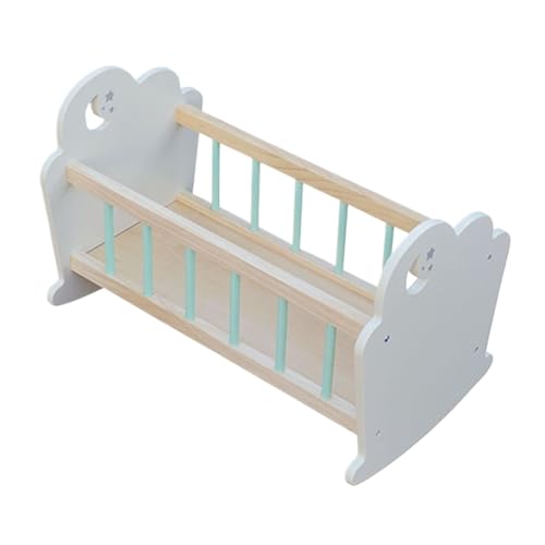 Puppen Babybett | Miniatur Holzmöbel Schlafmöbel,Authentisches Möbel Spielzeug Für Kleinkinder Mädchen Puppenhaus Zubehör Puppen Babybett | Miniatur Holzmöbel Schlafmöbel,Authentisches Möbel Spielzeug Für Kleinkinder Mädchen Puppenhaus Zubehör von Generisch