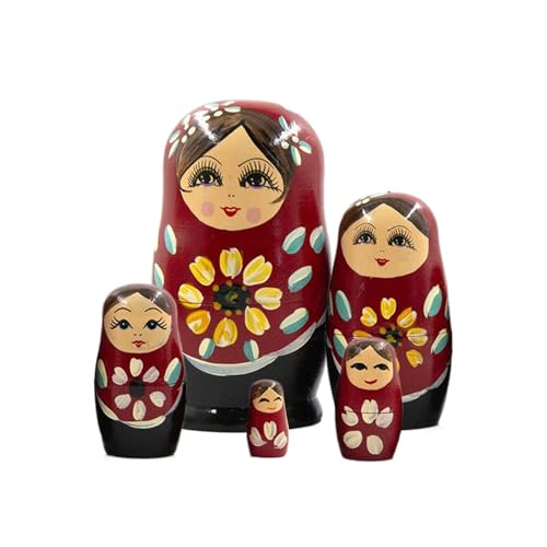 Puppen Für Kinder | Holz Matrjoschka Puppen Tischdekoration Figur,Wohndekoration Für Kinderzimmer Kamin Festtisch Schlafzimmer Eingangsbereich Puppen Für Kinder | Holz Matrjoschka Puppen Tischdekoration Figur,Wohndekoration Für Kinderzimmer Kamin Festtisch Schlafzimmer Eingangsbereich von Generisch