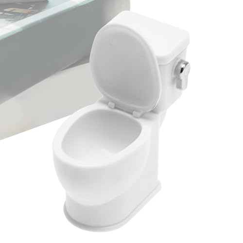 Puppen-Toilettensitz-Spielzeug – Miniatur-Toilette mit Spülgeräusch | Lustige Puppenhausmöbel mit realistischem Design | dekorative Toilette für Mädchen, Funktion Gastgeschenke und Puppenhaus Spielen von Generisch