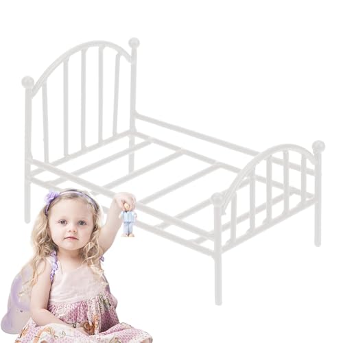 Puppenbett - Realistisches Miniaturbett | Puppenhaus Miniatur Beed | Dooll Single Beed | Holzspielzeugmöbel Geeignet Für -Spiel, Sammlerdisplays & Kinder Imaginativen Spielen Puppenbett - Realistisches Miniaturbett | Puppenhaus Miniatur Beed | Dooll Single Beed | Holzspielzeugmöbel Geeignet Für -Spiel, Sammlerdisplays & Kinder Imaginativen Spielen von Generisch