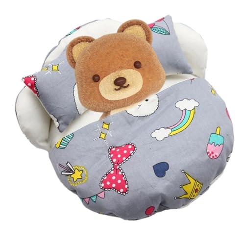 Puppenschlafsack, Spielbett mit 2 Kissen, Schlafsack Bett, Schlafzimmer Zubehör für Puppen, niedliche Dekoration von Generisch