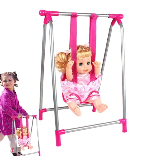 Puppenwagen, Kinderwagenspielzeug Mit Korb Rosa Puppenwagen, Kinderwagen Für Puppe | Zusammenklappbarer, Spielzeug-Kinderwagen Für 4–6-jährige Mädchen, Puppenwagen Für Echtes Spielen Im Kinderzimmer von Generisch