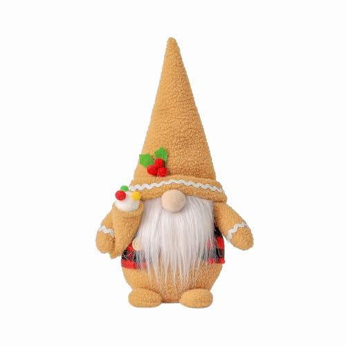 Puppenwagen Buggy Decoration Desktop Faceless GNOME Standing Doll Creative Decoration Doll Desktop Ornament 1PC Puppenhaus Möbel (Beige, One Size) von Generisch