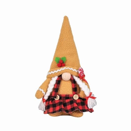 Puppenwagen Buggy Decoration Desktop Faceless GNOME Standing Doll Creative Decoration Doll Desktop Ornament 1PC Puppenhaus Möbel (Khaki, One Size) von Generisch