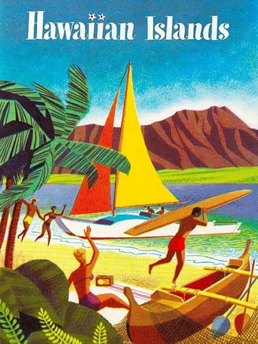 Puzzle 1000 Teile Hawaii Hawaii Hawaii Segelboot Oahu Vereinigte Staaten Amerika Reise Werbung Druck Wandkunst Holzpuzzle Spielzeug Spiele für Erwachsene Kinder Kinder Jugendliche Geschenk von Generisch