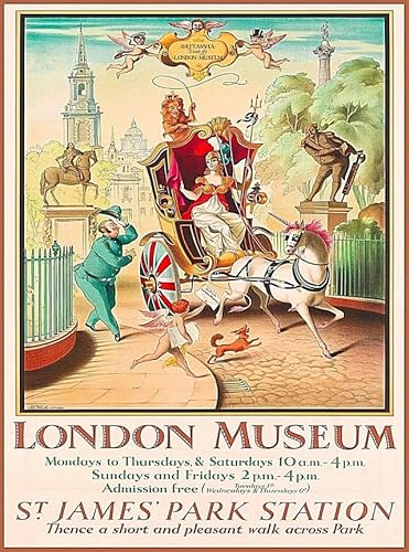 Puzzle 1000 Teile London Museum England Großbritannien Vintage Reise Werbung Druck Wandkunst Holzpuzzle Spielzeug Spiele für Erwachsene Kinder Kinder Jugendliche Geschenk von Generisch