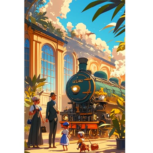 Puzzle 1000 Teile für Erwachsene, Animierter Bahnhof, Farbenfrohes Legespiel, Pädagogisches Spiel Herausforderung Spielzeug, Impossible Geschicklichkeitsspiel für die Ganze Familie Puzzle 1000 Teile für Erwachsene, Animierter Bahnhof, Farbenfrohes Legespiel, Pädagogisches Spiel Herausforderung Spielzeug, Impossible Geschicklichkeitsspiel für die Ganze Familie von Generisch