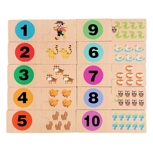 Puzzle Alter 2-4,Holz Lernspielzeug Zahlen Puzzle | Vorschule Lernspiele für Kinderzimmer Kindergarten Klassenzimmer Zuhause Mädchen Puzzle Alter 2-4,Holz Lernspielzeug Zahlen Puzzle | Vorschule Lernspiele für Kinderzimmer Kindergarten Klassenzimmer Zuhause Mädchen von Generisch