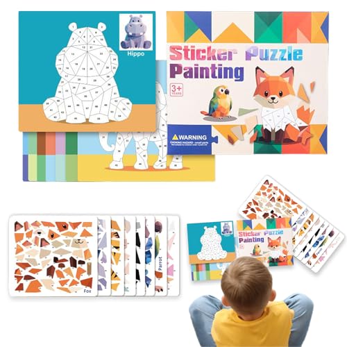 Puzzle Aufkleber – 3D-Puzzle mit Fahrzeugen mit Aufklebern und Farben – Lernspielzeug für Reisen und Kleinkinder Puzzle Aufkleber – 3D-Puzzle mit Fahrzeugen mit Aufklebern und Farben – Lernspielzeug für Reisen und Kleinkinder von Generisch