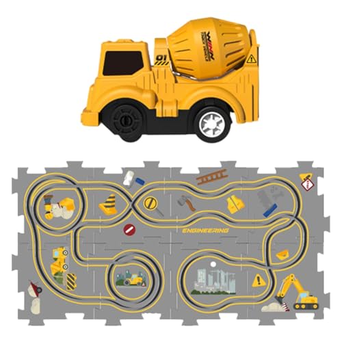 Puzzle-Autobahn, Eisenbahnwaggon-Puzzlebahn, Lernspiele Rennbahn-Autospielzeug, Cartoon-Puzzlebahn, Puzzle-Racer-Feinmotorikspielzeug, Kleinkindspielzeug-Autobahn für Kinder ab 3 Jahren von Generisch