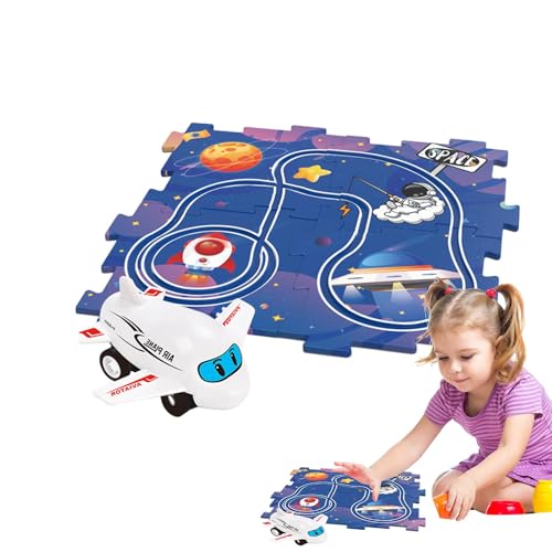 Puzzle-Autobahn-Spielzeug, Puzzle-Racer-Autobahn-Set | Puzzle-Rennstrecken - Pädagogische Puzzle-Strecken, Autospielzeug, Puzzle-Rennstrecken für die frühe Entwicklung von Generisch