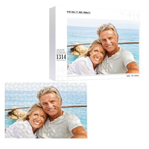 Puzzle Personalisiert Foto, 520/1314 Teile Rechteck Puzzle mit Eigenem Foto, Personalisiertes Puzzle mit eigenem Bild, Fotopuzzle Geschenk für Valentinstag Muttertag Geburtstage (1314-Rechteck) von Generisch