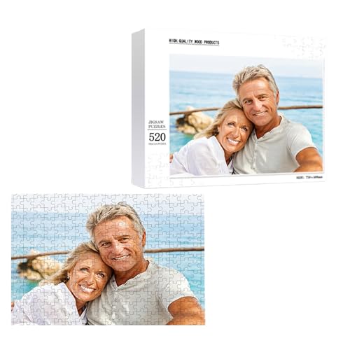 Puzzle Personalisiert Foto, 520/1314 Teile Rechteck Puzzle mit Eigenem Foto, Personalisiertes Puzzle mit eigenem Bild, Fotopuzzle Geschenk für Valentinstag Muttertag Geburtstage (520-Rechteck) von Generisch