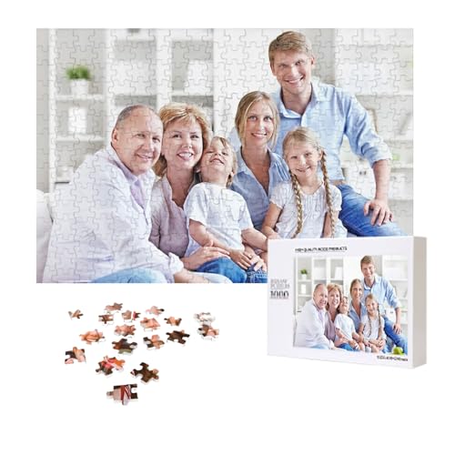 Puzzle Selber Gestalten 1000 Teile mit Eigenem Bild,Puzzle Foto Personalisiert,Custom Puzzle Selbst Gestalten mit Foto 300/500/1000 für Paare Valentinstag Graduierung Hochzeit Geburtstag (A1000 Teile) von Generisch