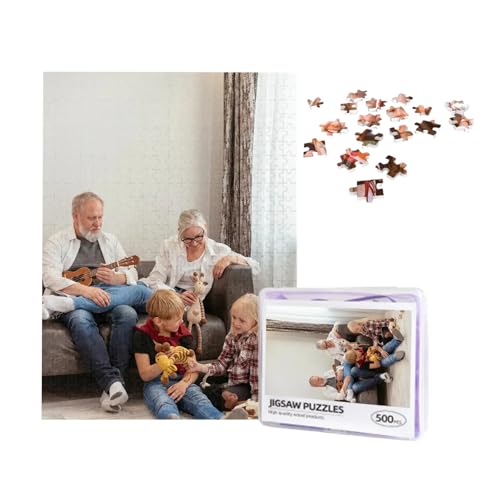 Puzzle Selber Gestalten 1000 Teile mit Eigenem Bild,Puzzle Foto Personalisiert,Custom Puzzle Selbst Gestalten mit Foto 300/500/1000 für Paare Valentinstag Graduierung Hochzeit Geburtstag (B-500 Teile) von Generisch