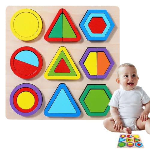 Puzzle aus für Vorschulformen,Formen Puzzle Spielzeug - Lernblock Sensory Shape Sorter Spielzeug für tolle Geschenke von Generisch