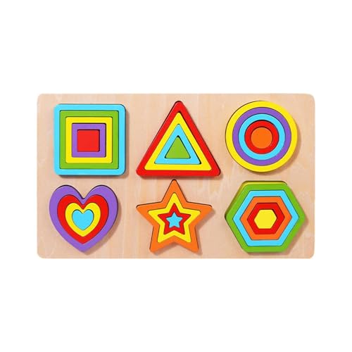 -Puzzle mit Mehreren Formen | Vorschulpädagogisches Lernen -Spielzeug für Kinder - Lernblock Sensory Shape Sorter Spielzeug für tolle Geschenke von Generisch