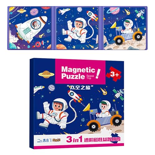 Puzzlebücher für Kinder,Magnetpuzzles für Kinder,Aktivitäten Puzzles Spielzeug - Magnetische Reisepuzzles, Roadtrip-Aktivitäten, Spielzeug, magnetische Puzzles für und Mädchen für 2–6-Jährige von Generisch