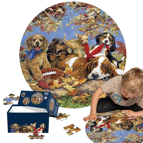 Puzzles für Kleinkinder, Bodenpuzzles - 70 Teile Bodenpuzzle, pädagogisches rundes Puzzle - Trainieren Sie die Hand-Auge-Koordination für und Mädchen, Puzzle-Spielzeug für Klassenzimmer und Sch von Generisch