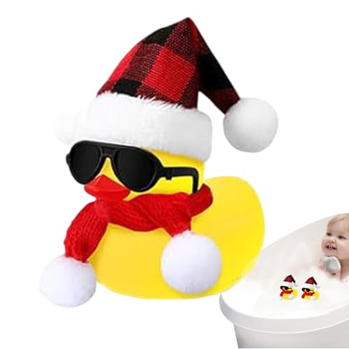 Quetsch-Quietschente - Weihnachts-Quietschente, Schwimmende quietschende Gummienten mit Sonnenbrille, Schal, Mützen,Schwimmende quietschende Gummienten, Auto-Armaturenbrett-Entendekorationen, -Ba Quetsch-Quietschente - Weihnachts-Quietschente, Schwimmende quietschende Gummienten mit Sonnenbrille, Schal, Mützen,Schwimmende quietschende Gummienten, Auto-Armaturenbrett-Entendekorationen, -Ba von Generisch
