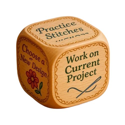 Quilter Dice - Fun 6 Sided Project Dice for Beginners, Crafters Kit with Engraved Patterns, Creative Craft Supply for Quilting, Artwork, Sewing, Women, Travel, Workshop, Home, Studio, Classes, 1.97in Quilter Dice - Fun 6 Sided Project Dice for Beginners, Crafters Kit with Engraved Patterns, Creative Craft Supply for Quilting, Artwork, Sewing, Women, Travel, Workshop, Home, Studio, Classes, 1.97in von Generisch