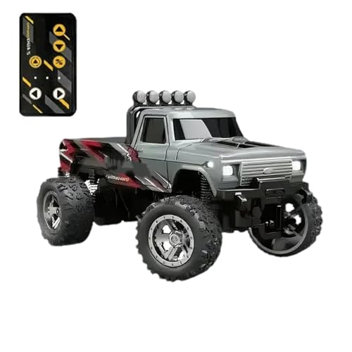 RC-Truck-Crawler-Spielzeug, ferngesteuertes LKW-Spielzeug,Kleines LKW-RC-Fahrzeug - Wiederaufladbarer Indoor-Autorennfahrer, 2,4-GHz-Elektroauto-Spielzeug mit Lichtern, Maßstab 1:64 für und Mädchen von Generisch