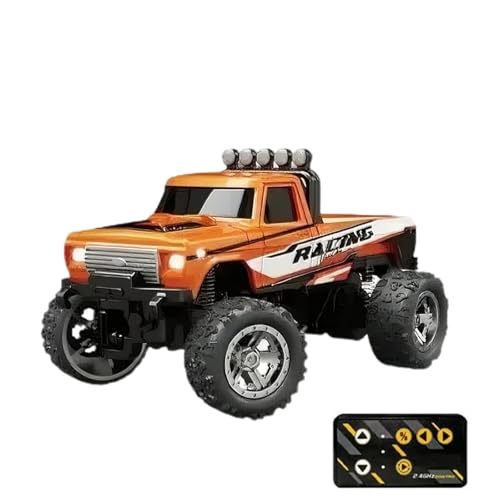 RC-Truck-Crawler-Spielzeug, ferngesteuertes LKW-Spielzeug,Offroad-Crawler - 2,4-GHz-Indoor-Autorennfahrer, wiederaufladbares ferngesteuertes Auto-LKW-Spielzeug mit Lichtern, Maßstab 1:64 für den Innen von Generisch