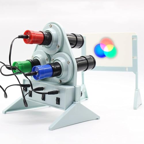 RGB-Farbmodell, dreifarbige Lichtquelle, Optik, Lehrgerät für Grund- und Sekundarschule, 3 Grundfarbsynthesen, experimenteller Demonstrator für Jugendliche von Generisch