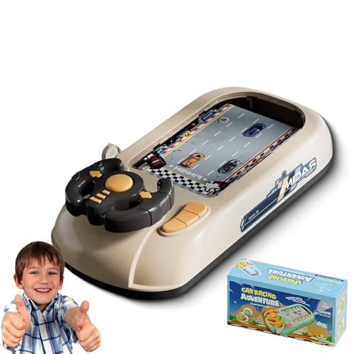 Racing Adventure Car Steering Wheel Toy for Kids, Car Racing Adventure Toy with Steering Wheel, 2025 New Musical Interactive Simulation Racing Toy Driving Simulator for Kids (White) von Generisch