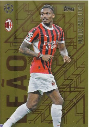 Rafael Leão Milan CL Tore 3 Golden Edge Edition Topps Fußball Sammelkarte GE 9 von Generisch