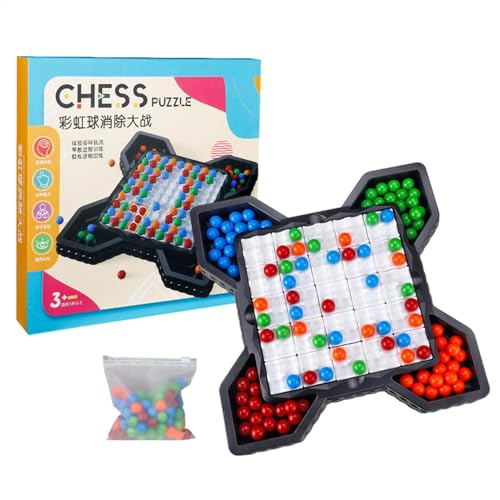 Rainbow Ball Elimination Toys, Elimination Brettspiel, Lustiges Perlen-Brettspiel, Familienspiel, Tischspielzeug, Einzigartige Tischspiele, interaktive Brettspiele für 2–4 Spieler von Generisch