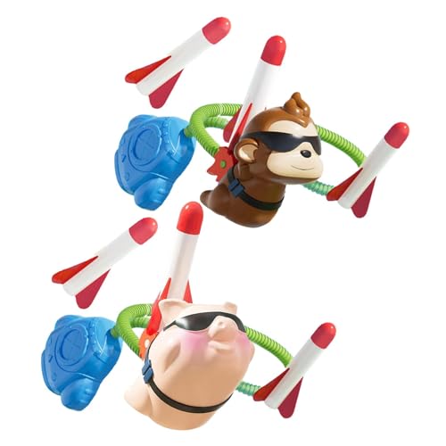 Raketen für Kinder, Raketenspielzeug - Step on Rocket Launch Stomper Toys,Fußraketen-Startwerkzeug, multifunktionales Sprungraketen-Startset, lustiges Gartenspielzeug für Hinterhof, Garten, Hof von Generisch