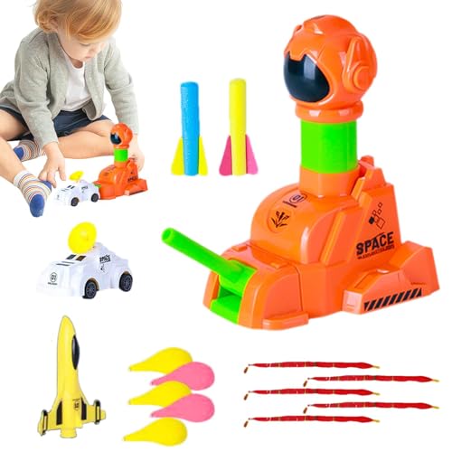 Raketenstartspielzeug,Raketenautospielzeug | Lustiges Outdoor-Spielzeug für Kinder - Raketenauto-Startspielzeug für den Außenbereich, enthält 2 Raketen, 1 Auto, 1 Flugzeug, 5 runde Ballons, 5 lange Ba von Generisch