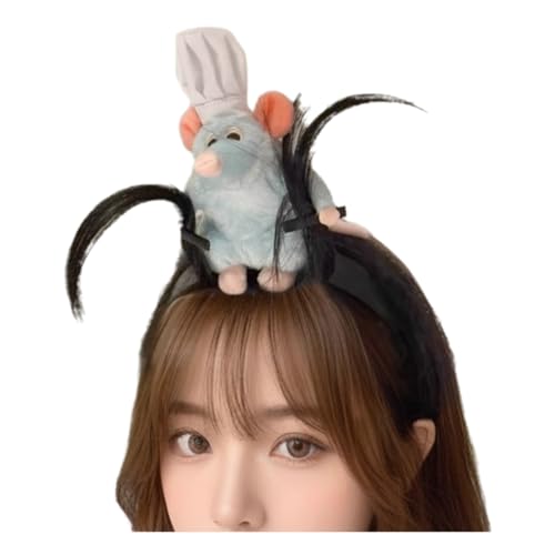 Ratatouille Hairpin Headband Headband Plüsch Haarreif Cartoon Stirnband Dekoration Französisch Breitbrimmed Haarnadel Cosplay Kostüm Requisiten Foto Kopfschmuck Kreativität Kind Geschenk (Ratatouille) von Generisch