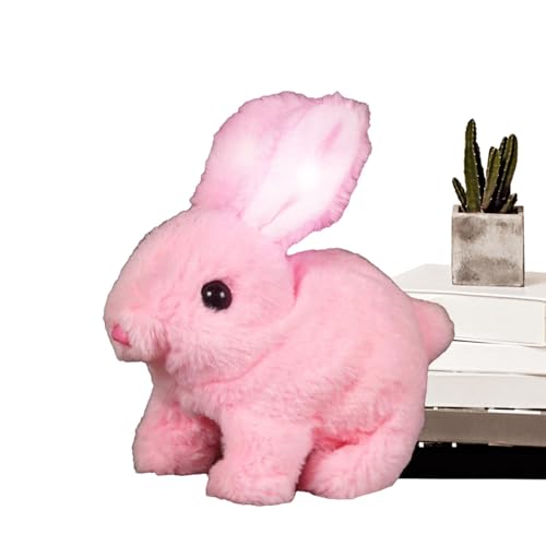 Realistic Bunny Toy, Hüpfendes Kaninchen Spielzeug, Bunny Kaninchen, Ostern Plüschhase, Hasen Spielzeug Geräusche Macht, Plüschhase Kuschelhase von Generisch