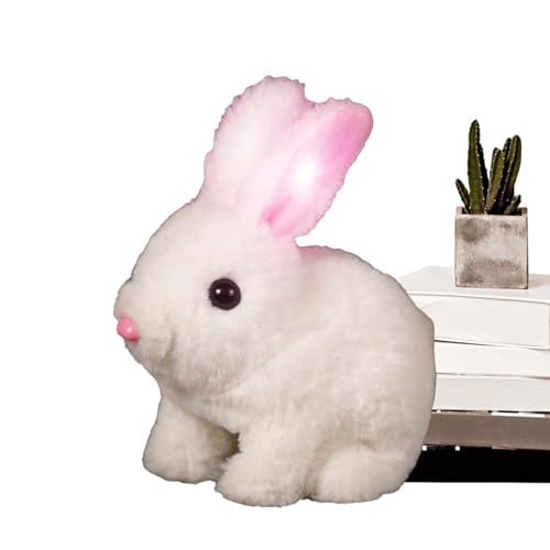 Realistic Bunny Toy, Hüpfendes Kaninchen Spielzeug, Bunny Kaninchen, Ostern Plüschhase, Hasen Spielzeug Geräusche Macht, Plüschhase Kuschelhase von Generisch